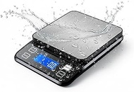 Waterproof Digital Kitchen Scale 0.1g/0.001oz Precision, Stainless Steel Electronic Scale with 3 Pow