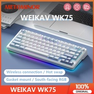 WEIKAV WK75 75% Wireless Mechanical Keyboard Bluetooth 2.4g Wried Hot Swap RGB Keyboard for Laptop