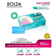 [ Bolde ] Masker Disposable 3 Ply Bolde Non Surgical Super Mask -