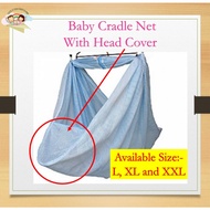 Baby Cradle Net with Head Cover Sarung Buai Sarung Kain Buaian Buayan Jaring Bayi Penutup Kepala 摇篮布