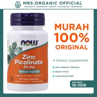 Vitamin Supplement Zinc Picolinate 50mg Now 60vcaps