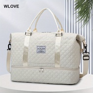 Trendy Argyle Quilted Short Distance Travel Duffel Bag, Large Capacity Gym Bag, Perfect Luggage Stor