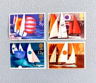 1975年英國帆船郵票4枚