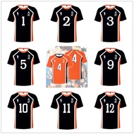 Anime Haikyuu Cosplay Costume T-shirt Shoyo Hinata Haikyu Volleyball Sport Jerseys Halloween Costume