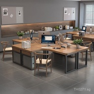 Office Desk Artificial Desk Semi-Circular Combination Workstation Desk Chair Set Industrial Style4Co
