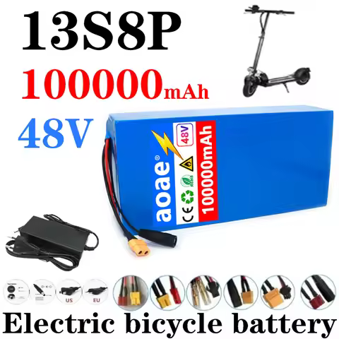 48V 13s8p lithium-ion battery pack 100000mAh 2000w electric battery for electric scooters mountain b