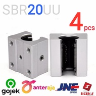 SBR20UU SBR20 SBR 20 LINEAR GUIDE BEARING BLOCK SLIDING CNC RAIL -4PCS