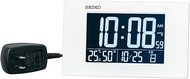 Seiko DL215W Digital Table Clock, Radio, White, 3.7 x 6.4 x 1.9 inches (95 x 162 x 47 mm)
