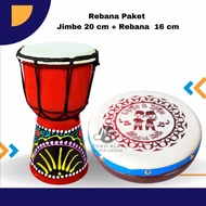Rebana hadroh murah ukuran 16 cm Rebana mainan rebana kotek kecil rebana kayu mangga ukuran 16 c
