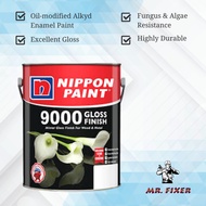 5L NIPPON PAINT 9000 Gloss Finish Cat Minyak Kayu Besi