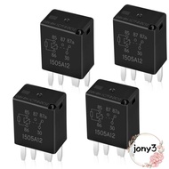 JONY G8V-RH-1C7T-R-DC12, Black 5 Pin Power Relay, Durable Plastic 1.02*0.86*0.59Inch Metal Multi Pur