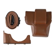 Leather PU Camera Case For Canon EOS R50 (18-45Mm Lens) R100 With Shoulder Strap (18-45Mm Lens)