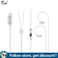 TRN A7ประเภท-C/ 3.5มม. สายหูฟังโทรศัพท์ QDC /S/c พินแผ่นทองแดงเงินอัพเกรดหูฟังสายพร้อมไมโครโฟน/ไม่มี