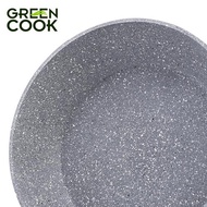 Chảo đáy từ vân đá chống dính GREEN COOK GCP02-26IH 26 cm tay cầm chịu nhiệt - Hàng chính