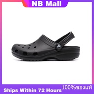 ของแท้พิเศษ Crocs Classic Clog Black Shoes Non-Slip Thick Sole Beach Sandals 10001-001 รองเท้าผ้าใบผ