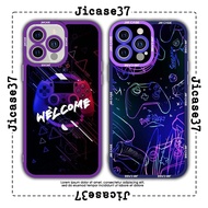 JM Case Console Neon 6plus/6s/6splus/7/7plus/8/8plus/x/xs/11/12/pro/max/plus/promax square edge ipho