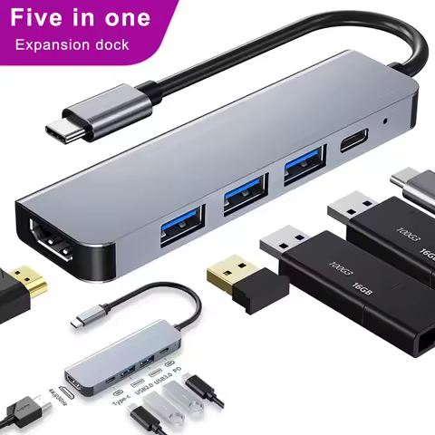 USB C Hub to 4K HDMI USB 3.0 2.0 Type-C PD Charging Dock for MacBook iPad Pro Samsung Dex TV Project