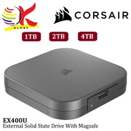 CORSAIR EX400U USB ETERNAL SSD PORTABLE USB TYPE C STORAGE DATA SPEED UP TO 4000MB/S - EXTERNAL SOLI