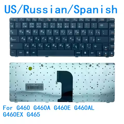 New US Russian Spanish Language Keyboard For Lenovo G460 G460A G460E G460AL G460EX G465 Notebook PC