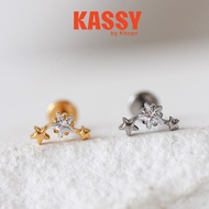(1 Piece) Stone Star Piercing - Titanium F136 - Kassy