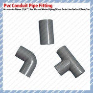 PVC Fitting Connector 20mm Socket Elbow Tee PT Valve End Cap Tank Connector for PVC Pipe