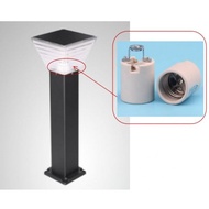 Davinci-Home EILON โคมไฟสนามโซล่าเซลล์โคมไฟทรงเหลี่ยม ขั้วE27 รุ่น SF-GLE60-F สีดำ สินค้าส่งจากไทย