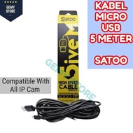 KABEL DATA MICRO USB 5 METER SATOO IP CAMERA USB DEVICES CCTV 5METER