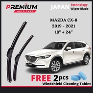 🔥 MAZDA CX-8 CX8 [2019-2023] PREMIUM RUBBER JAPAN TECHNOLOGY WIPER BLADE WINDSHIELD WIPER