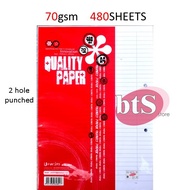 UNI Paper A4 Foolscap Paper 70GSM 480 Sheets