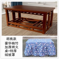 New arrivals for May!Heating Table Household Foldable Rectangular1.2Rice Solid Wood Grill1.5M Heating Table Thickened Th