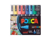 8 Posca Paint Markers, 5M Medium Posca Markers with Reversible Tips, Posca Marker Set of Acrylic Pai