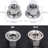 [THEO] 2PCS Stainless steel Bike / Cycle Wheel Axle Track Nuts Sizes M9/M10