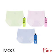 Bme กางเกงใน รุ่น ME7A96 (แพ็ก3ตัว) คละสี สีนู้ด สีดำ สีน้ำตาล / คละสี สีเขียว สีม่วง สีฟ้า  (Free s
