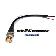 1PC. CCTV BNC Plug Connector Gold plated with 16cm Wire BNC Cable