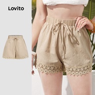 B172-JAN26-B172-Lace Patchwork Shorts-STB172PBD1283