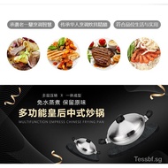 Wholesale304Household Thickened Stainless Steel Queen Pot Multi-Purpose Steamer Wok Double-Ear Fryer Multi-Layer Steel Kitchenware