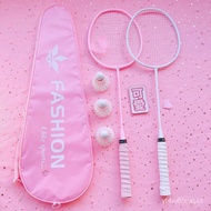 【TikTok】Badminton Racket Yu Double Racket Carbon Fiber Light Adult Student Attack Men and Women Badminton Racket One P00