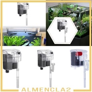[Almencla2] Slim Aquarium Filter Quiet Waterfall Circulation HOB Filter for Freshwater Fish Tank Fil