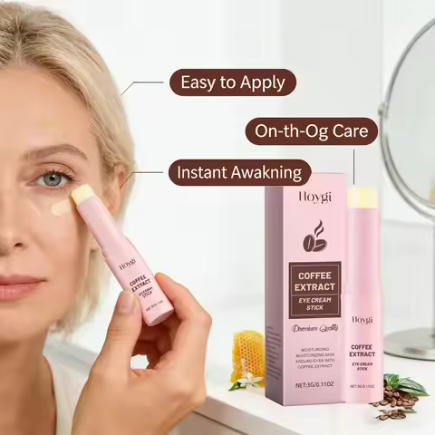 Instant Awakening Caffeine Eye Stick Honey Extract Gentle Hydrating Moisturizing De-puffing Brighten