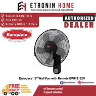 EuropAce 16" Wall Fan with Remote EWF 6162V