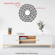 Cermin Bulat Deco dinding