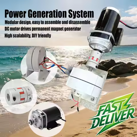 6KW Power Generation System 12V24V48V AC Permanent Magnet Generator and DC Motor Use for Wind and So