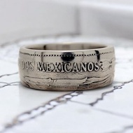 墨西哥硬幣戒指 500 比索 1987 年，墨西哥比索戒指，墨西哥戒指，墨西哥戒指