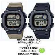 [CASIO MEN DW-291HX] 🔥NEW 200METERS WR DW-291HX-1A / 5A EXTRA LONG BAND FOR BIGGER WRIST (10-YEARS B