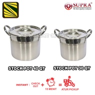 Soup Pot, Stainless Steel Water Boiling Pot 30, 40 QT Supra