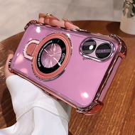 TTCR Phone Case OPPO A18 A38 A17 A17K A60 Phone Case Camera Protective Cover U Bracket Electroplatin