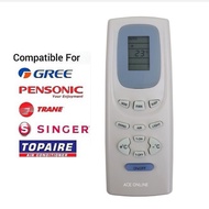 PENSONIC/GREE/SINGER/TOPAIRE/TRANE Air Conditioner Remote Control Replacement For YK1F Y512F2 Y512F2
