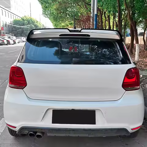 For Volkswagen VW Polo MK5 6R 6C 2011-2018 Rear Roof Spoiler Oettinger Style Rear Trunk Diffuser Tai