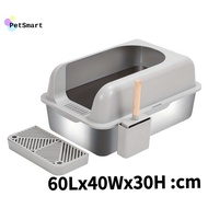 （Shipping from Manila）Cat litter box Stainless steel cat litter box 20L easy to clean