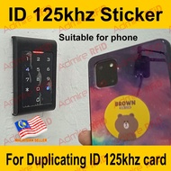ID 125khz Sticker to duplicate and stick on Mobile Phone casing Writable Clone Duplicating EM5200 T5